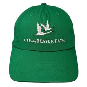 Off The Beaten Path Strapback 5 Panel Cap Green OS Adjustable Embroidered Hit